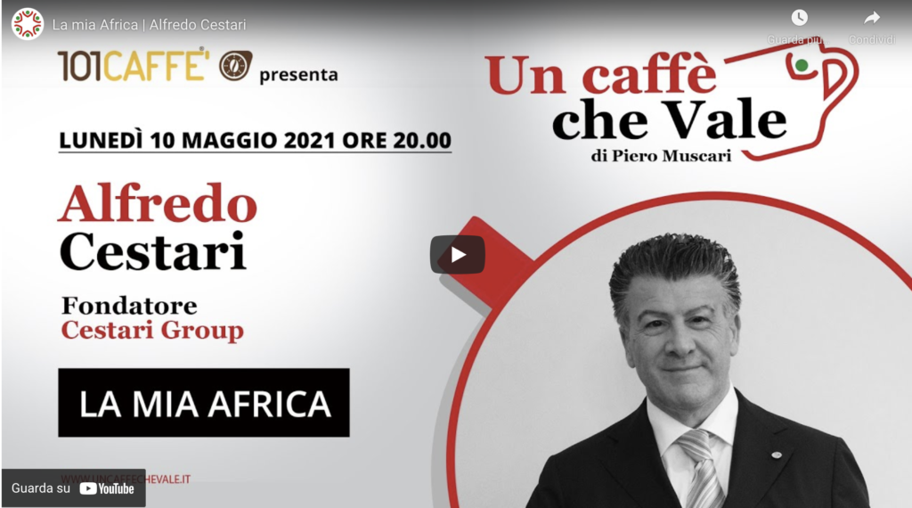 La mia Africa con Alfredo Cestari, nella puntata di “Un caffè che vale”