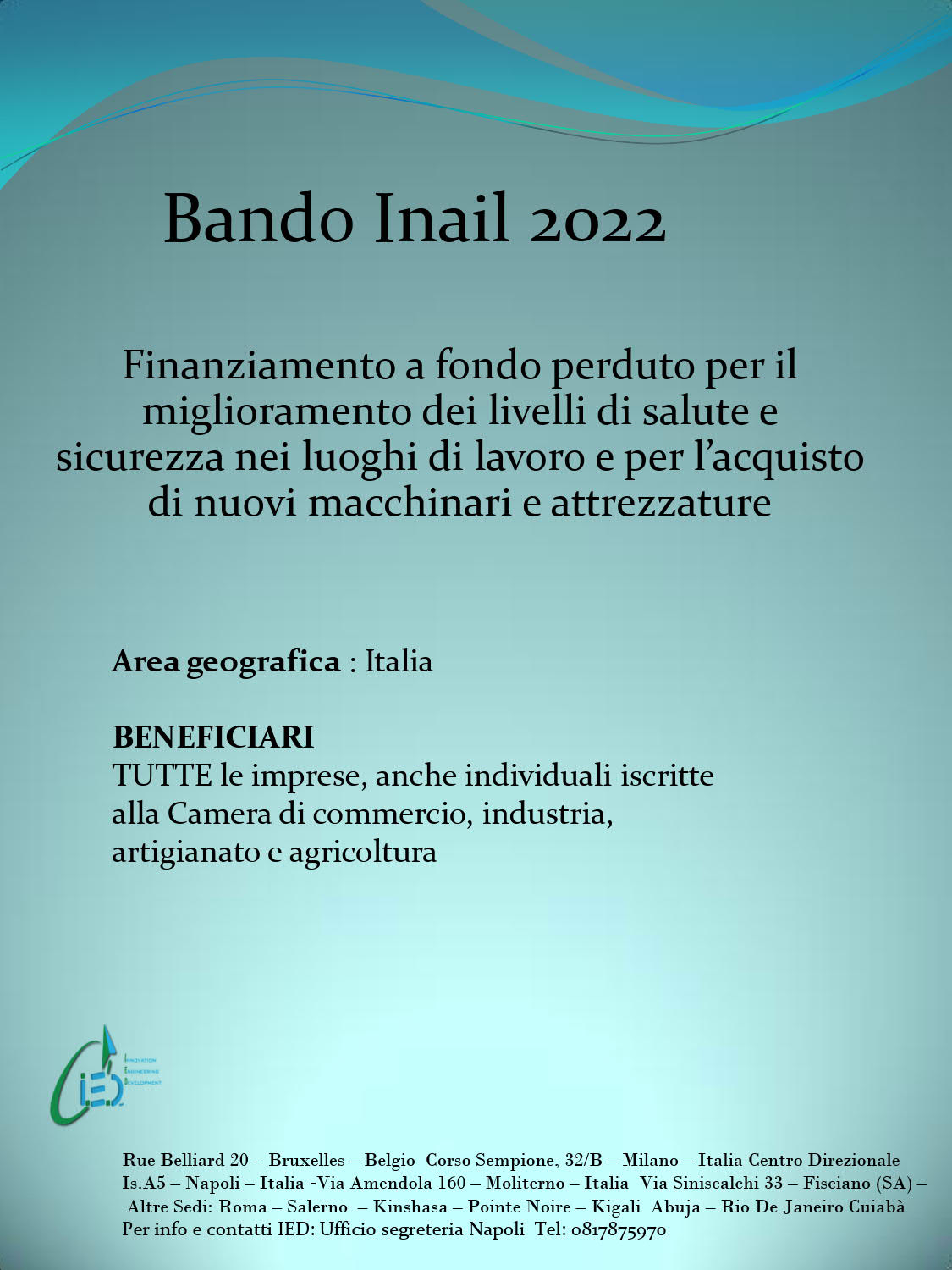 BANDO INAIL 2022 - Gruppo Cestari